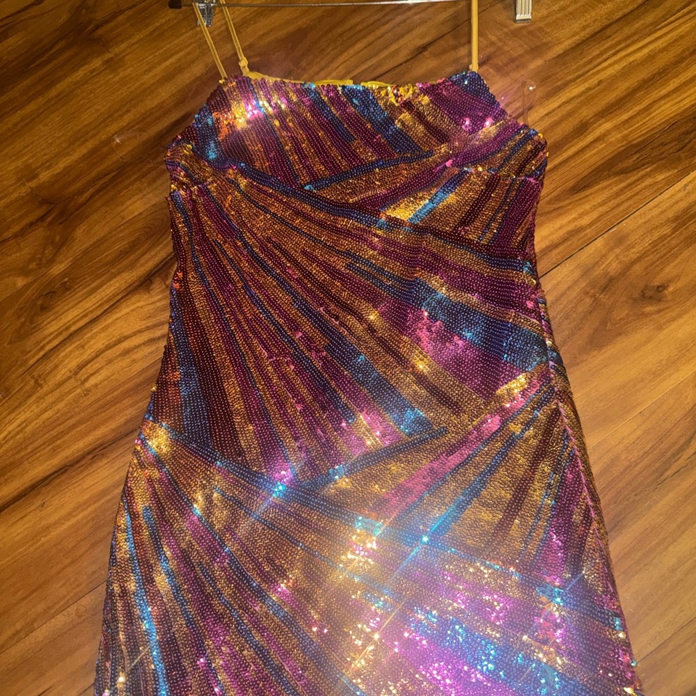 FASHION NOVA LUXE Jina Sequin Mini Dress - Multi Color Dress - Picture 7 of 10